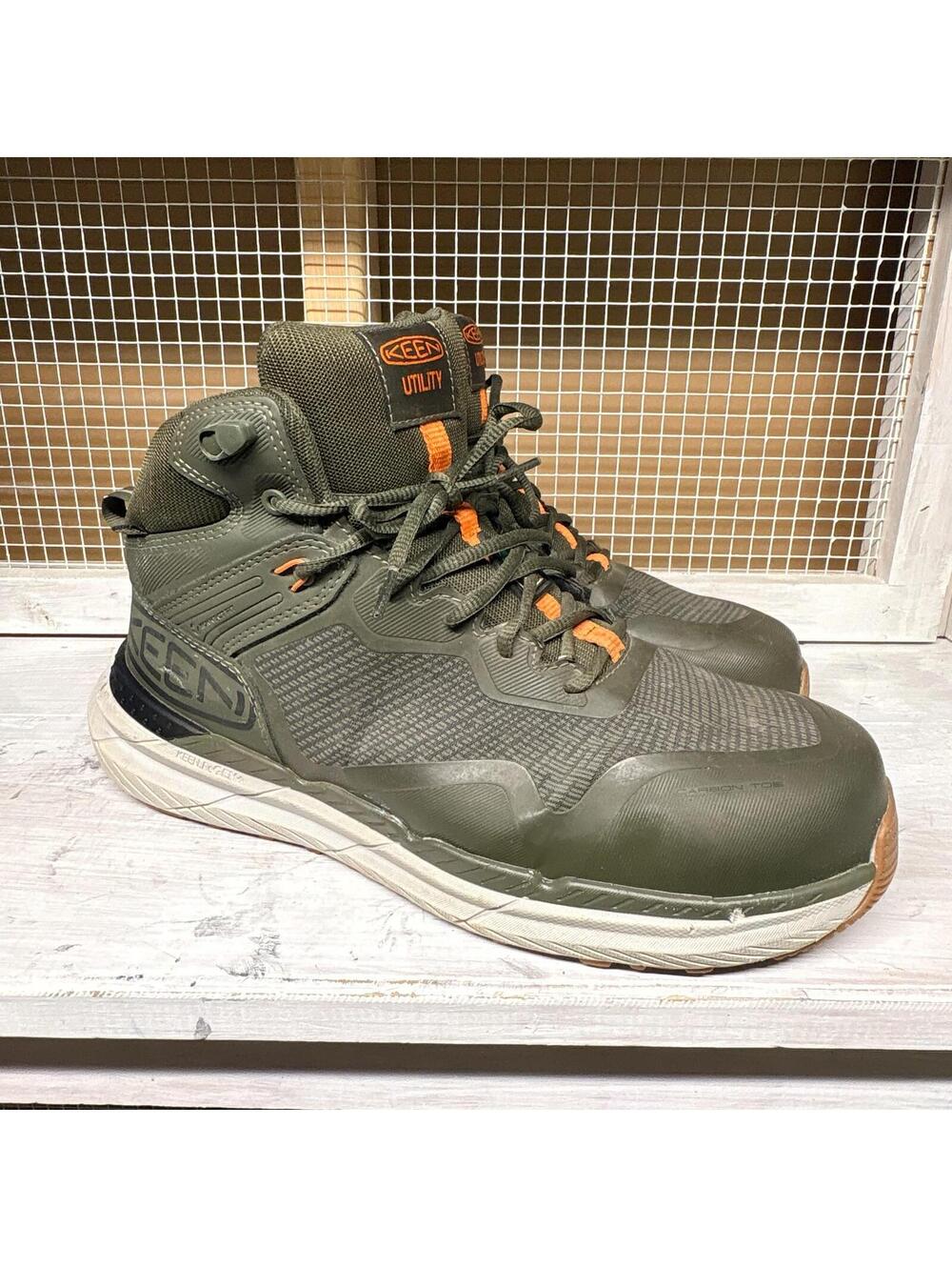KEEN Sychro Mid Utility Work Boots CSA Men's Size 11 D Green